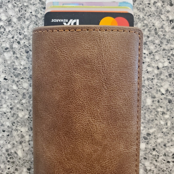 Simpl Other - Elegant Brown Leather Card Holder